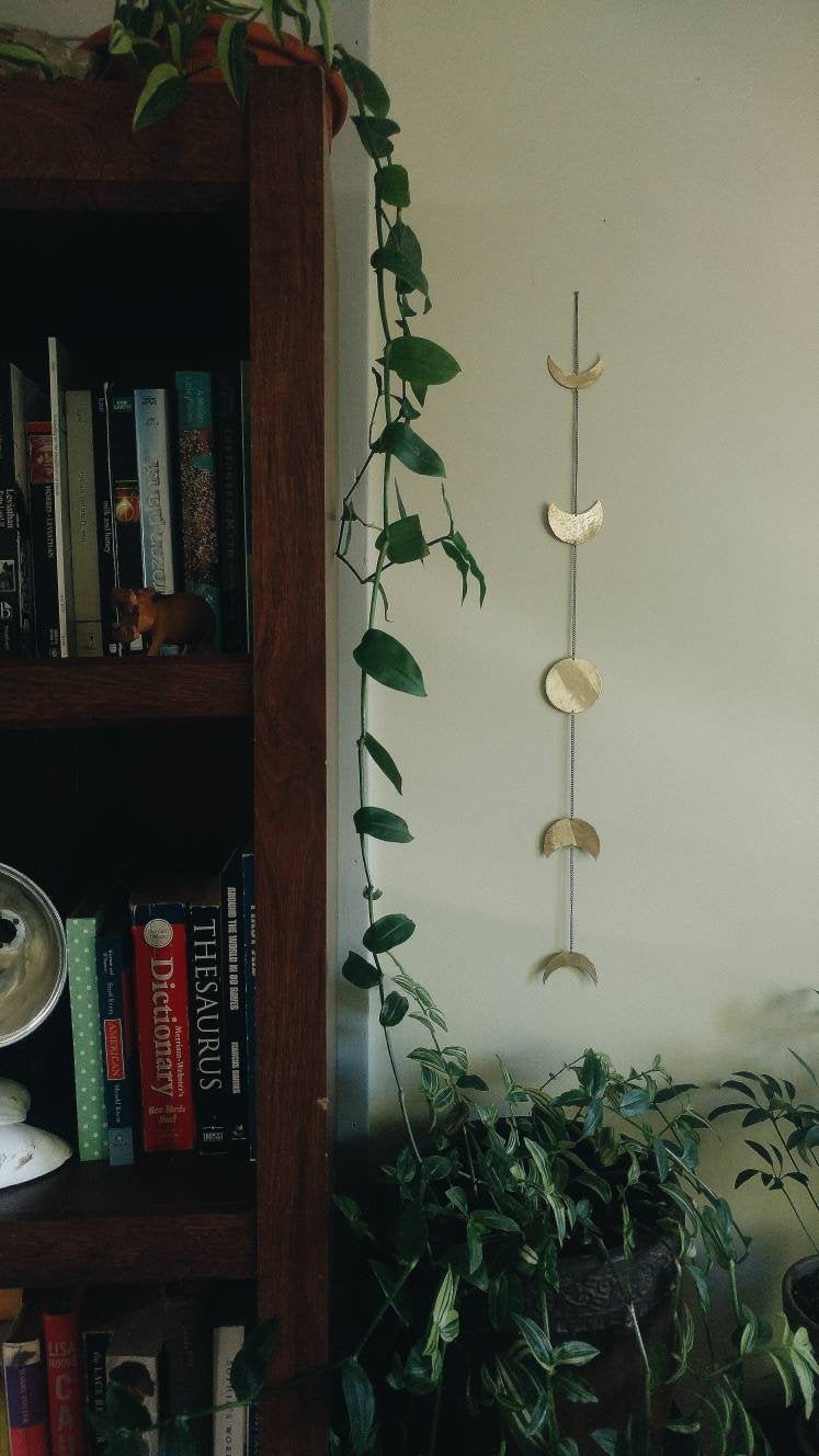 Brass Moon Phase Wall Hanging