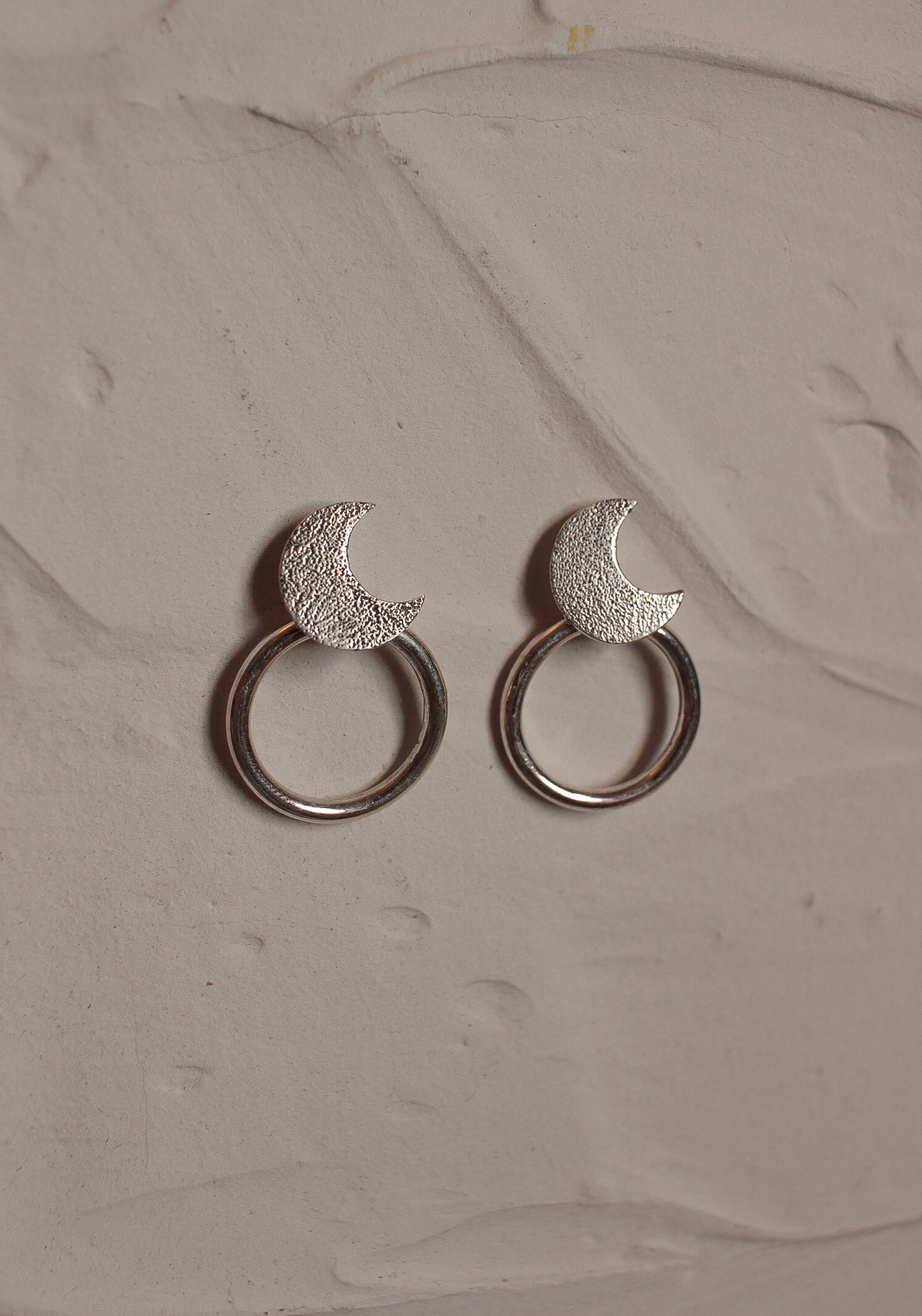 Moon Phase Door Knocker Earrings