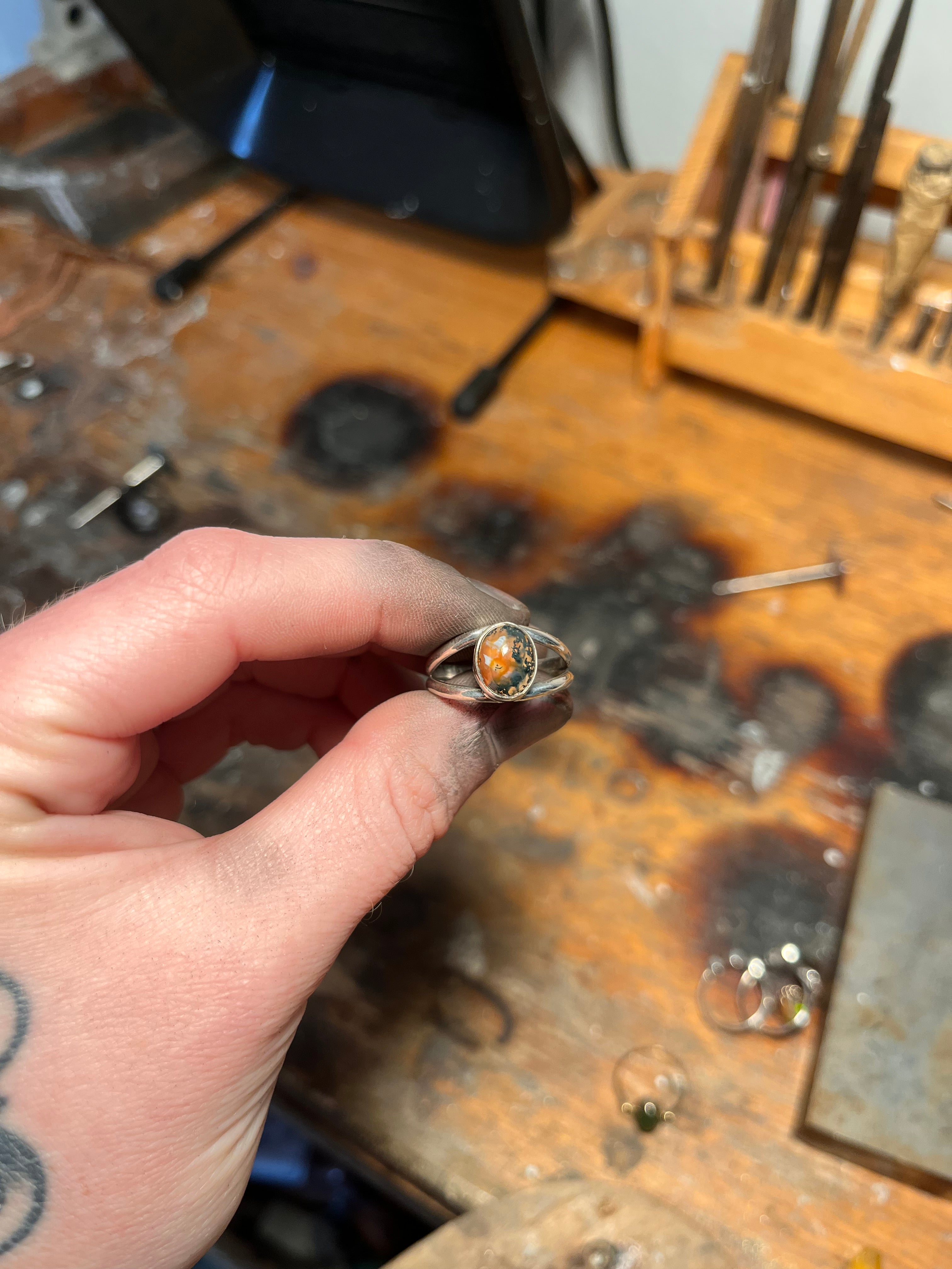 Moss Agate Ring