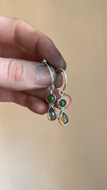 Moss Agate + Jade Danglers 1