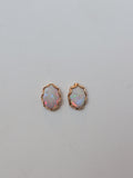 Scalloped Opal Studs
