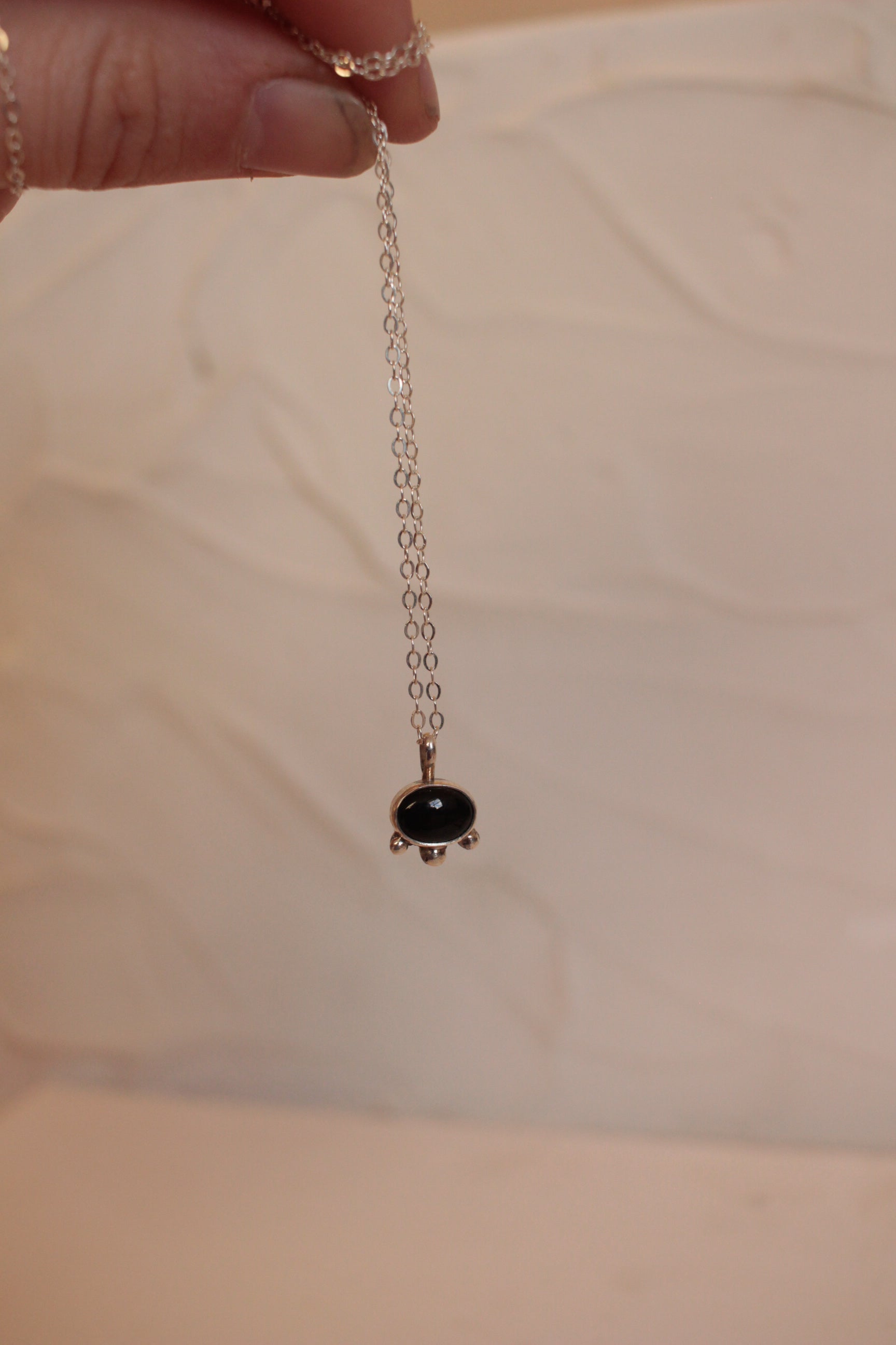 Onyx Jelly Fish Pendant