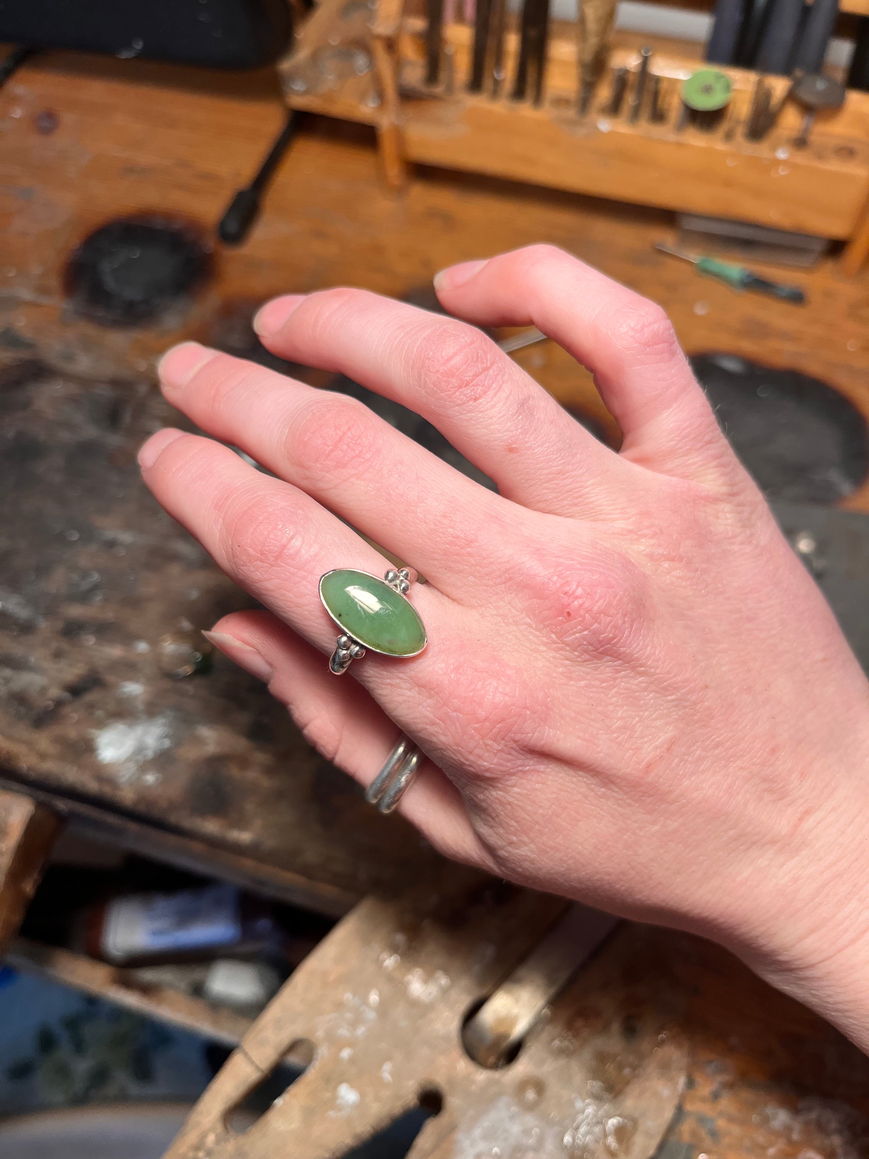 Elongated Jade Ring