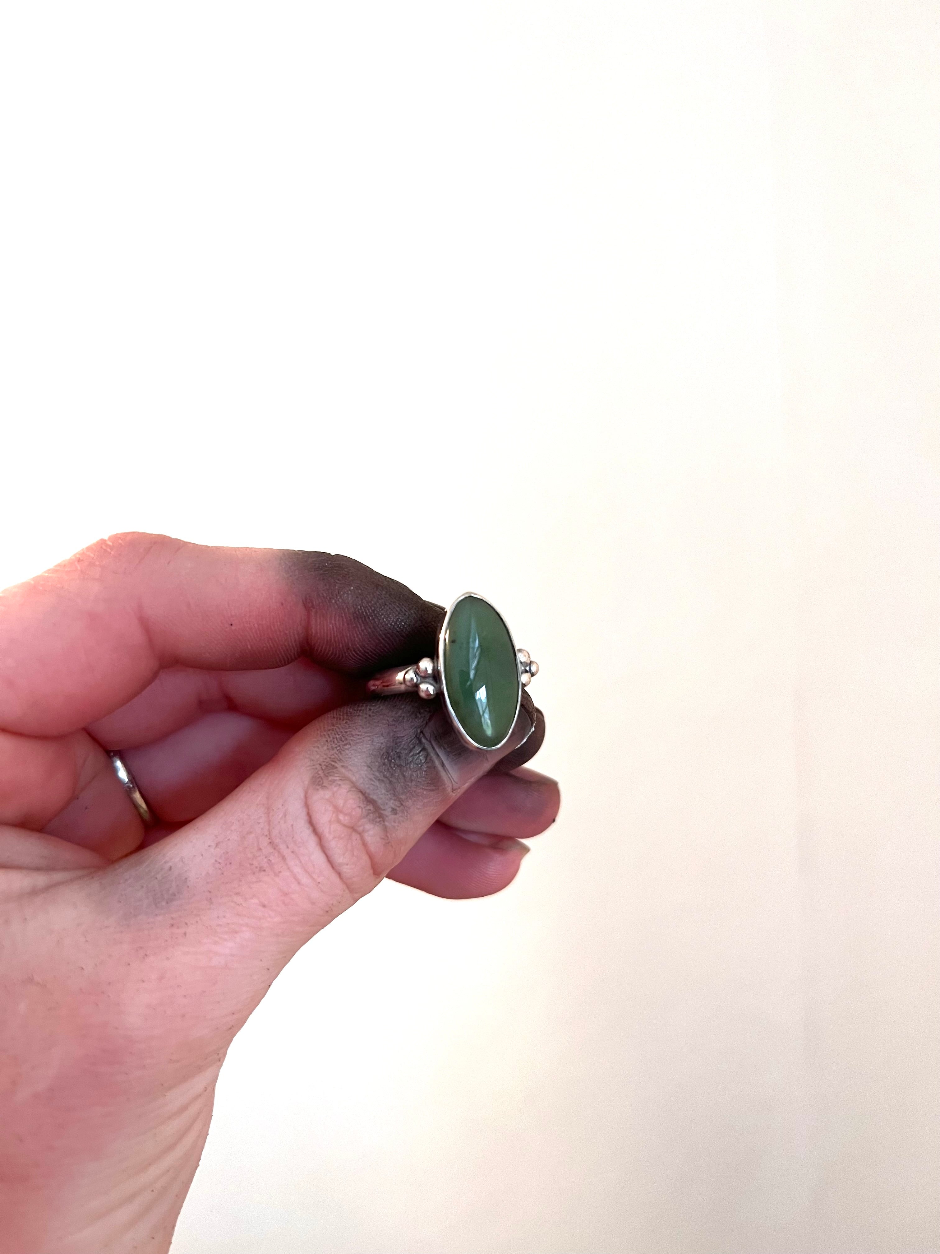 Elongated Jade Ring