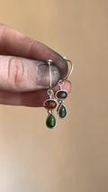 Moss Agate + Jade Danglers 2