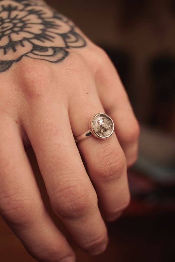 Herkimer Quartz Ring