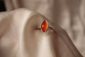 Tangerine Quartz Ring