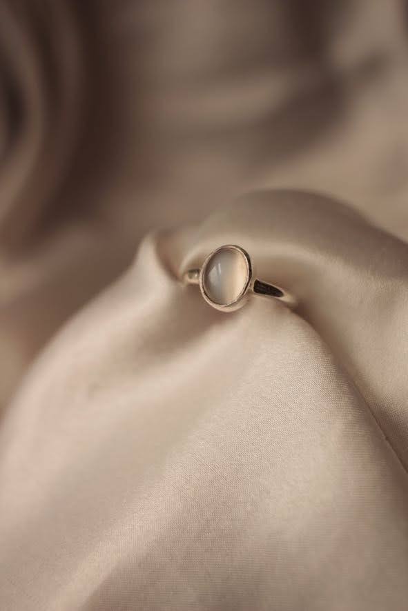 Grey Moonstone Ring