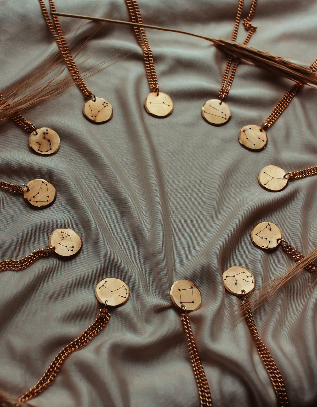 Brass Zodiac Constellation Necklace