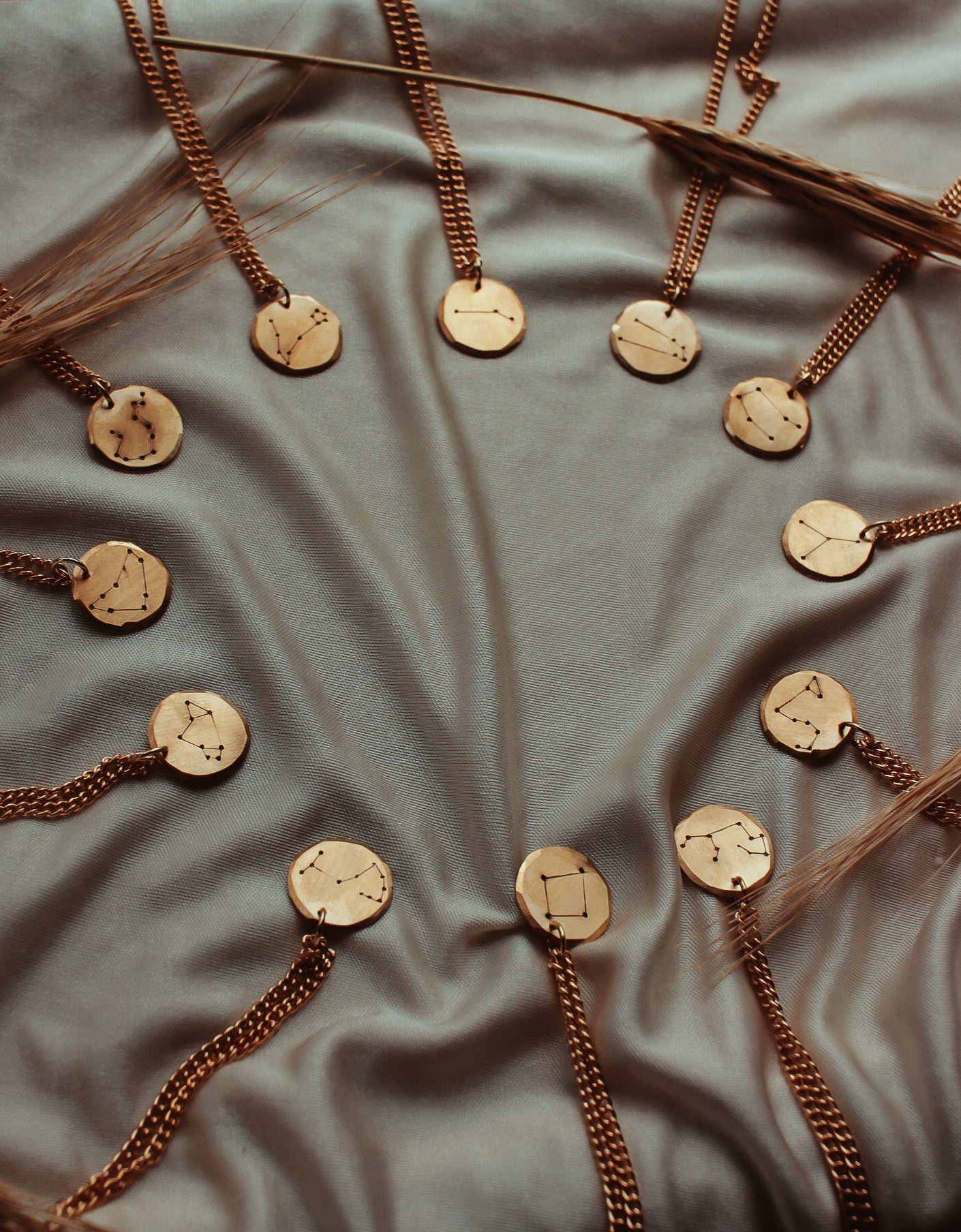 Brass Zodiac Constellation Necklace
