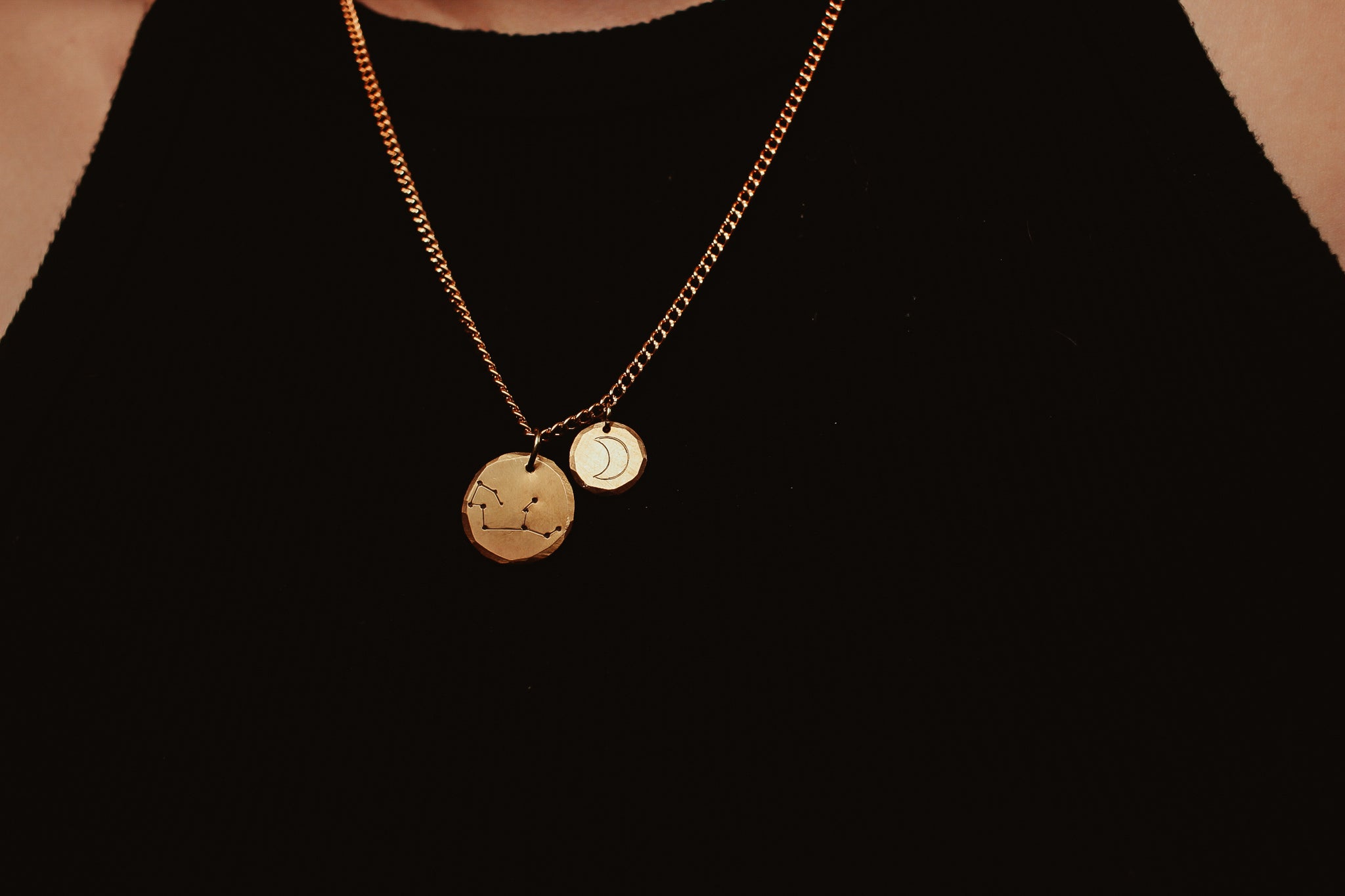 Moon Sign Zodiac Constellation Necklace