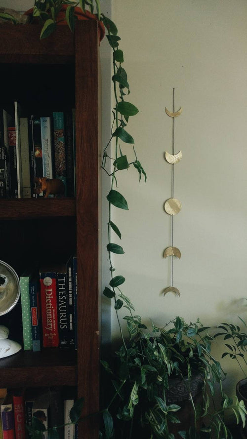 Brass Moon Phase Wall Hanging
