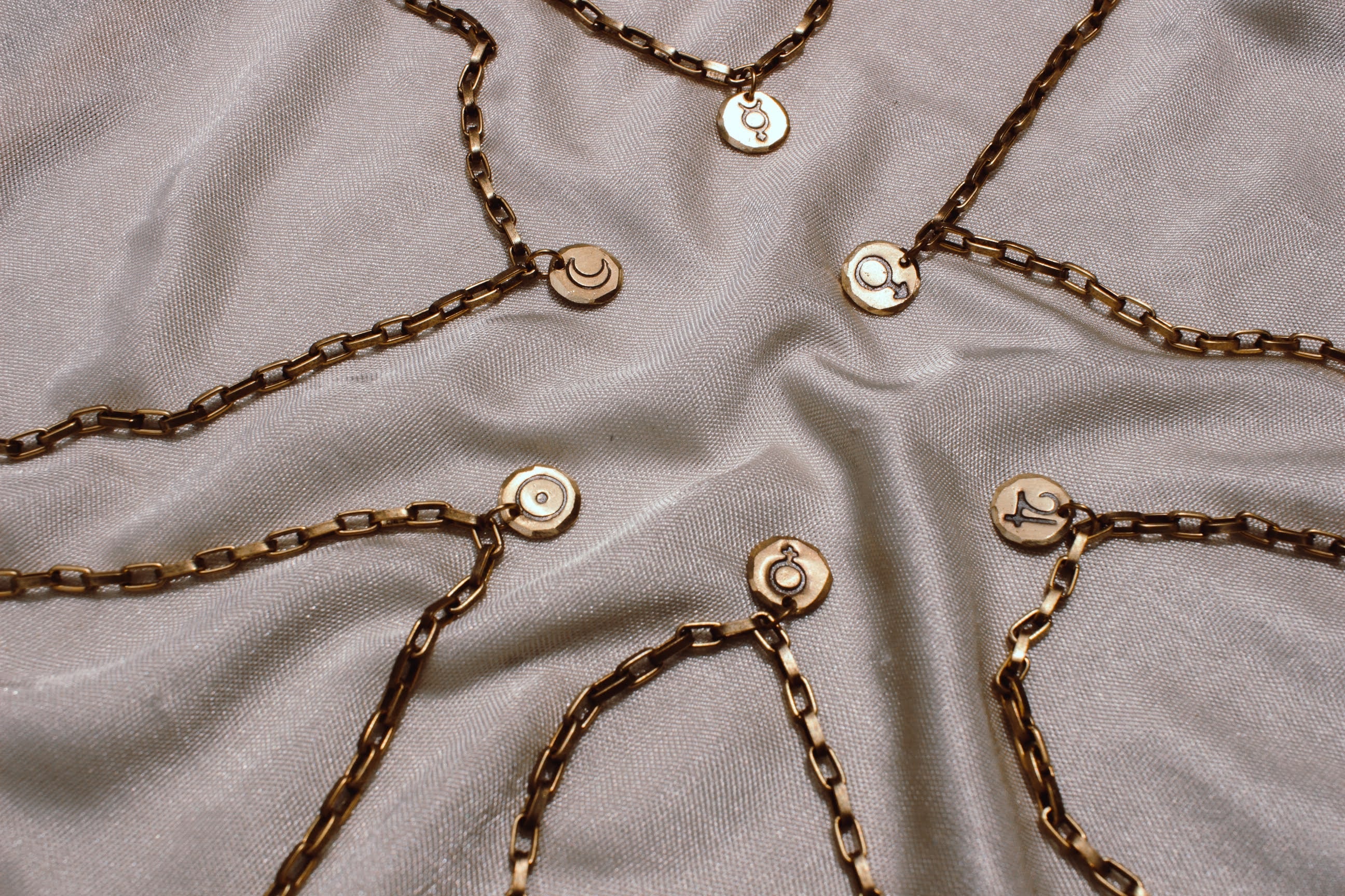 Planet Symbol Layering Necklaces