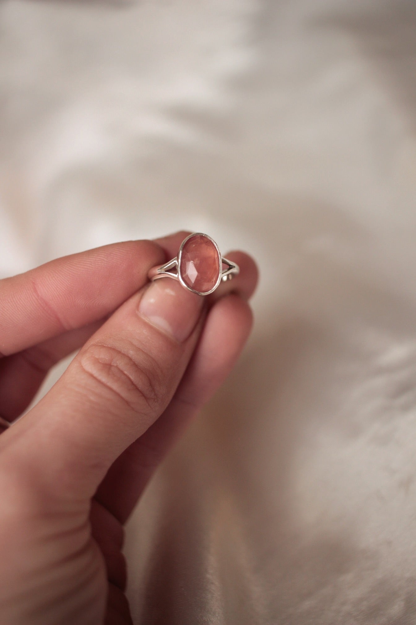 Peach Amazonite Ring