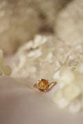 Emerald Cut Citrine Ring