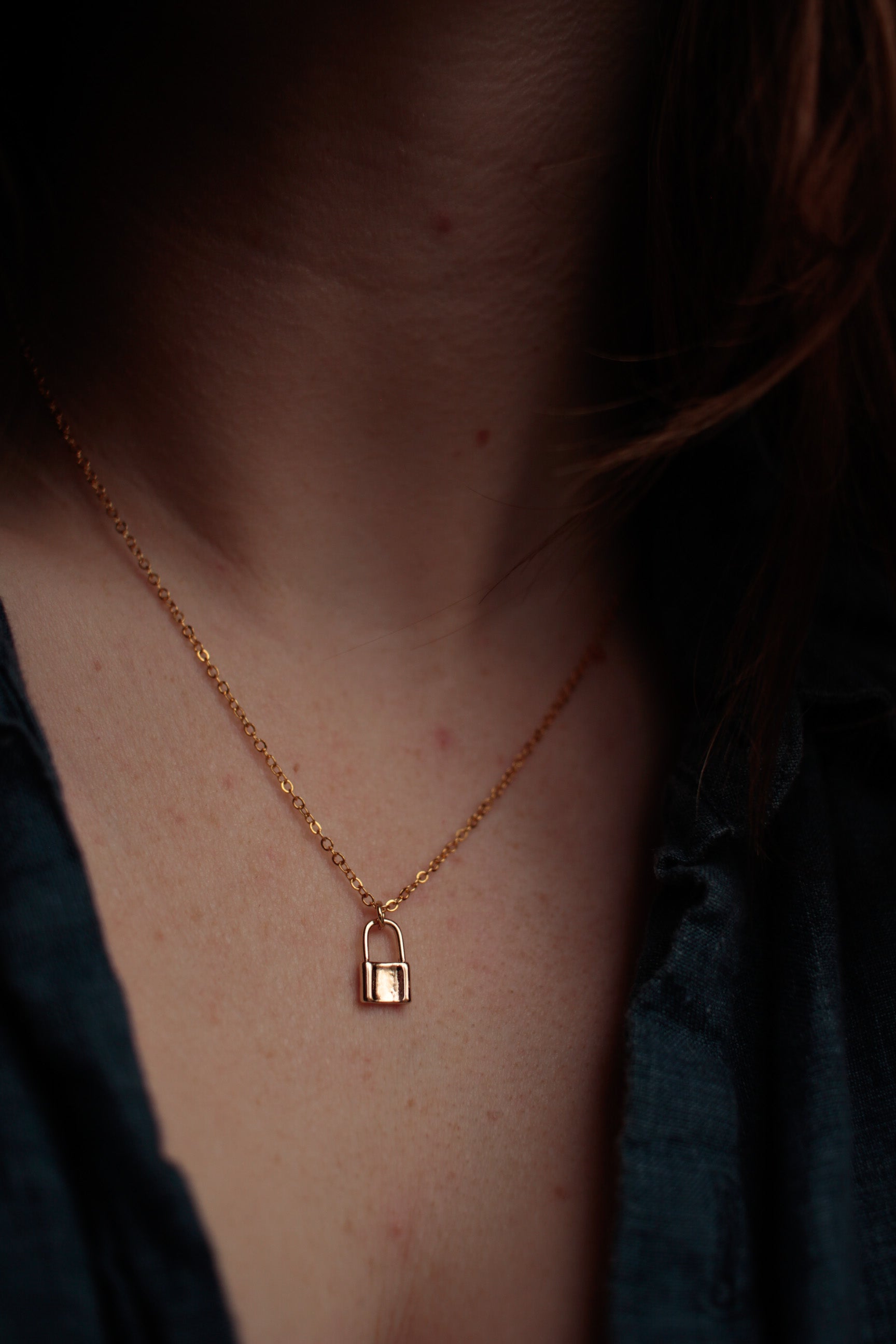 Tiny Lock Necklace