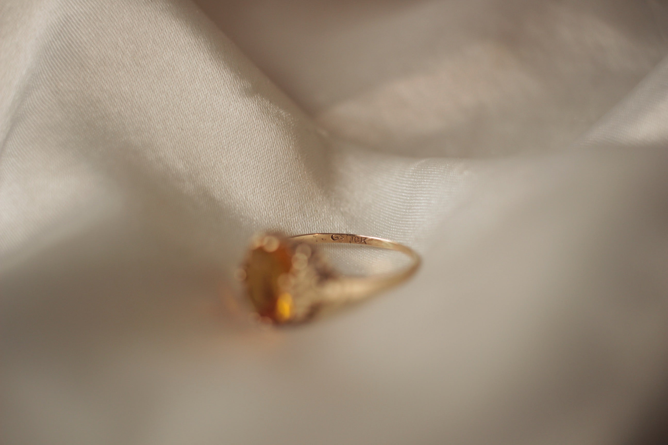Bubble Citrine Ring