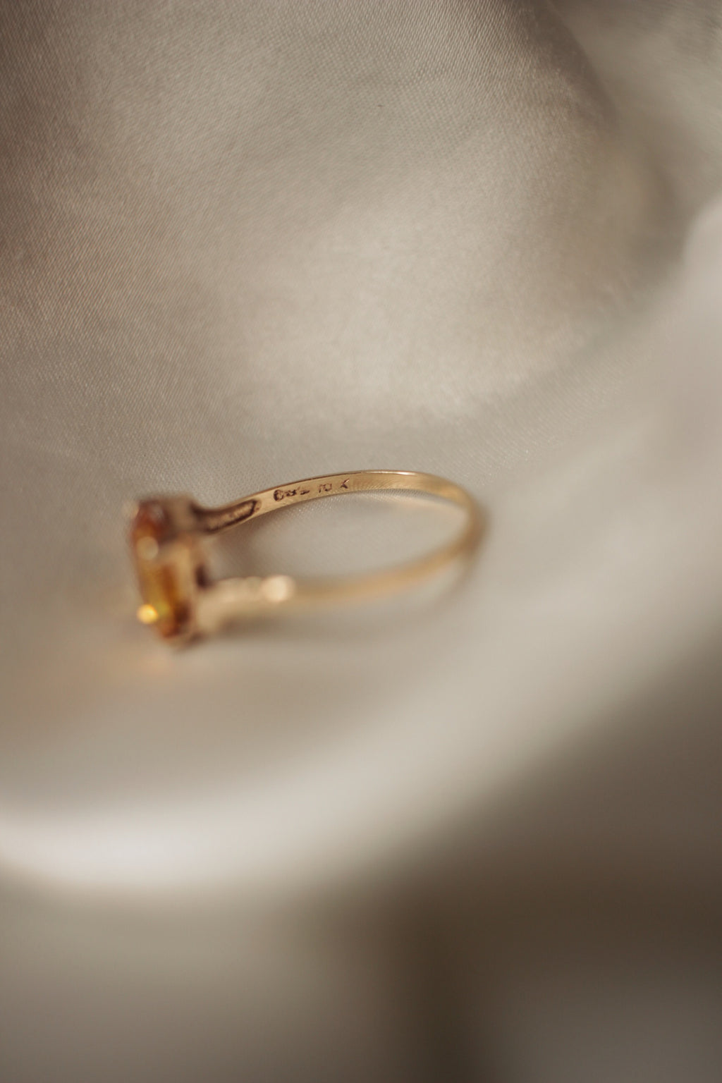 Emerald Cut Citrine Ring